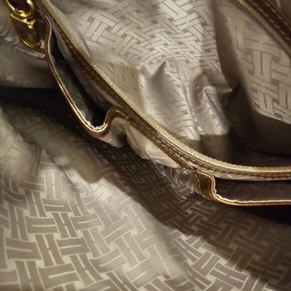 Cole Haan Leather Gold Hobo Handbag with Cloth Bag - Picture 11 of 14